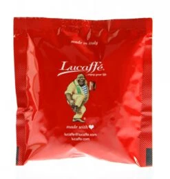 Lucaffe ESE Pads-LUNGO Classico 150 Stück -Kaffeegetränkeladen 1042 Lucaff CLASSIC 1050g gemahlen Pads Beutel hinten 1280x1280