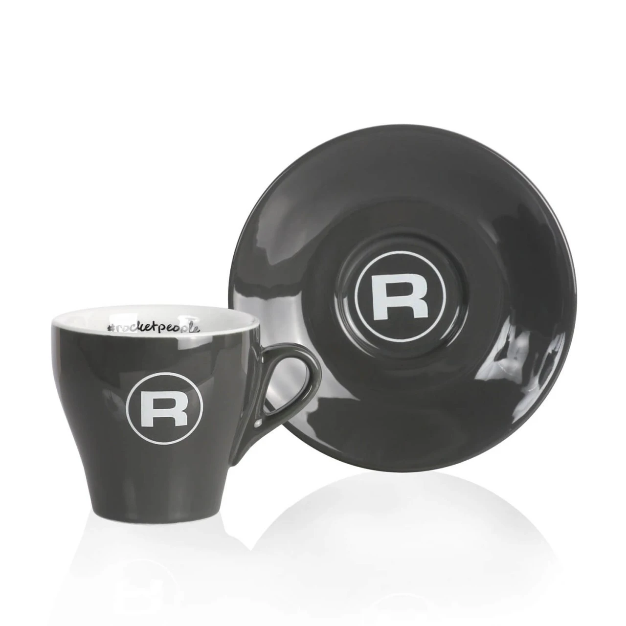 Rocket - Flat White Cappuccinotasse #rocketpeople In Grau 4 Rocket - Flat White Cappuccinotasse #rocketpeople In Grau – Bild 2