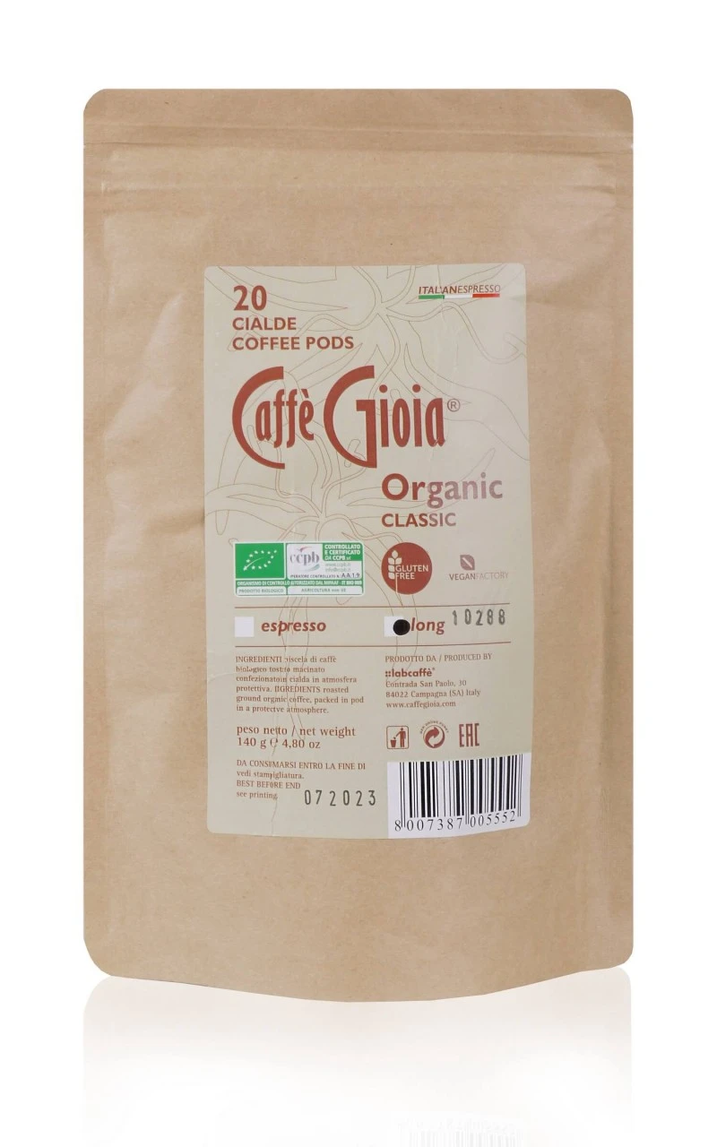Caffè Gioia ESE Kaffeepads Classico Bio Lungo 50% Arabica 20 Stück 3 Caffè Gioia ESE Kaffeepads Classico Bio Lungo 50% Arabica 20 Stück