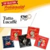 Pad Probierpaket "Tutto Lucaffe" - 25 ESE-Pads (5x5 Stück) -Kaffeegetränkeladen ESP 301 20P02 Probierpaket Aufkleber v9 01 RZ1 ESEpresso Lucaffe 1280x1280