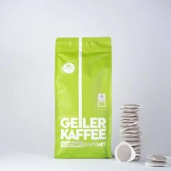 GEILER KAFFEE Röstung Stuttgart - BIO & FAIR - 80 ESE Pads Ohne Alu-Umverpackung