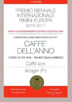 IZZO Espresso Napoletano (Silver) - 1kg Bohnen - Mühlenaufsatz -Kaffeegetränkeladen Izzo Caffe Kaffee des Jahres 2016 1280x1280