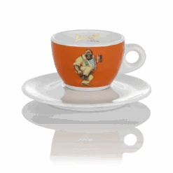 Lucaffe Tasse Für Cappuccino Orange - Logo Classico