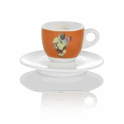 Lucaffe Tasse Für Espresso Orange - Logo Classico