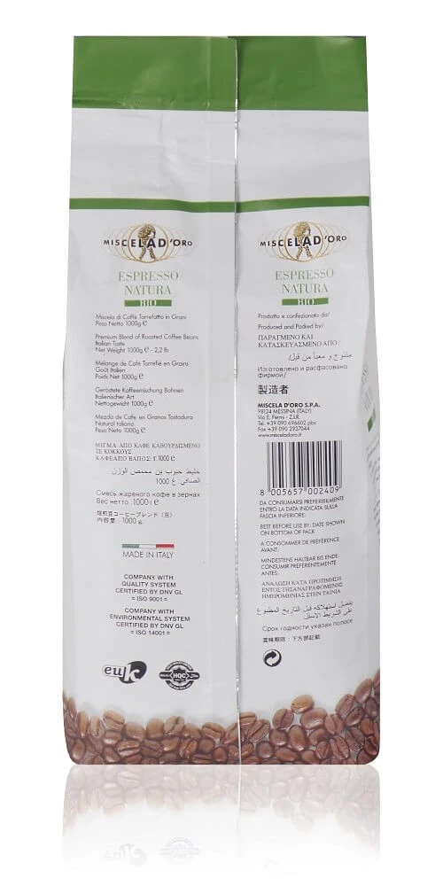 Miscela D'Oro MISCELA D ORO Espresso Natura 1kg Bohnen - Espresso IT-BIO-007 4 Miscela D'Oro MISCELA D ORO Espresso Natura 1kg Bohnen - Espresso IT-BIO-007 – Bild 2