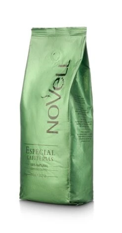 Novell Especial Cafeterias Espressobohnen 1kg -Kaffeegetränkeladen Novell Especial Cafeterias 1kg Seitlich Links 1280x1280