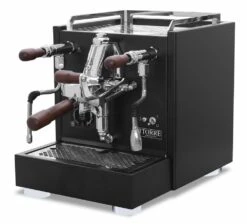 Torre Peppina Nussholz Mit Rotationspumpe In Schwarz - Dualboiler -Kaffeegetränkeladen Torre peppina mit rotationspumpe dualboiler schwarz nussholz 1280x1280