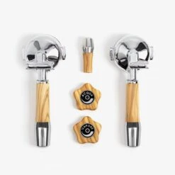 ECM Holzsiebträgerset Mit Drehknöpfen Und Zwei Siebträgern - Made By Wiedemann