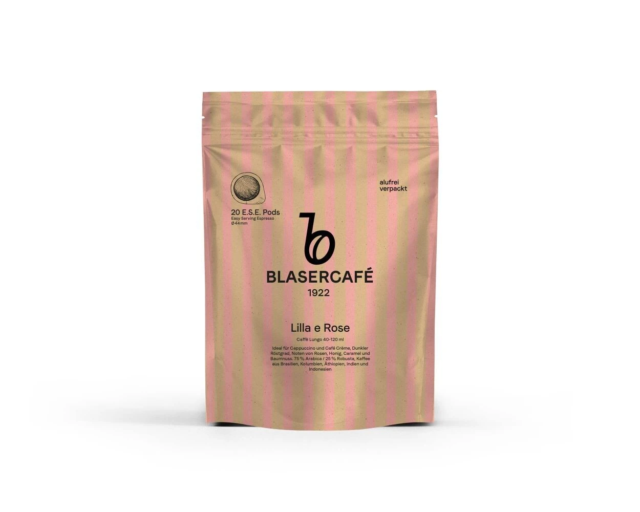 Blasercafe Lilla E Rose ESE Pads 20 Stück Im Vorratsbeutel 4 Blasercafe Lilla E Rose ESE Pads 20 Stück Im Vorratsbeutel – Bild 2