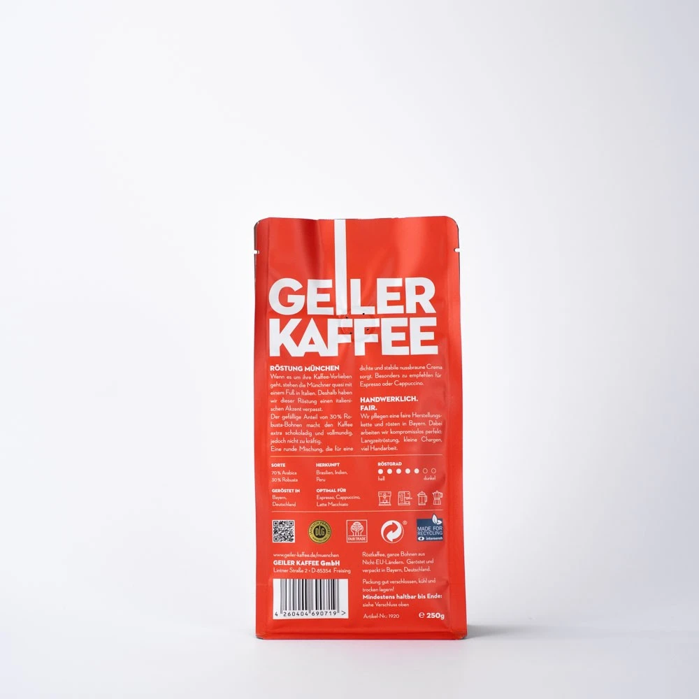 GEILER KAFFEE - Röstung MÜNCHEN - 250g Espressobohnen 4 GEILER KAFFEE - Röstung MÜNCHEN - 250g Espressobohnen – Bild 2